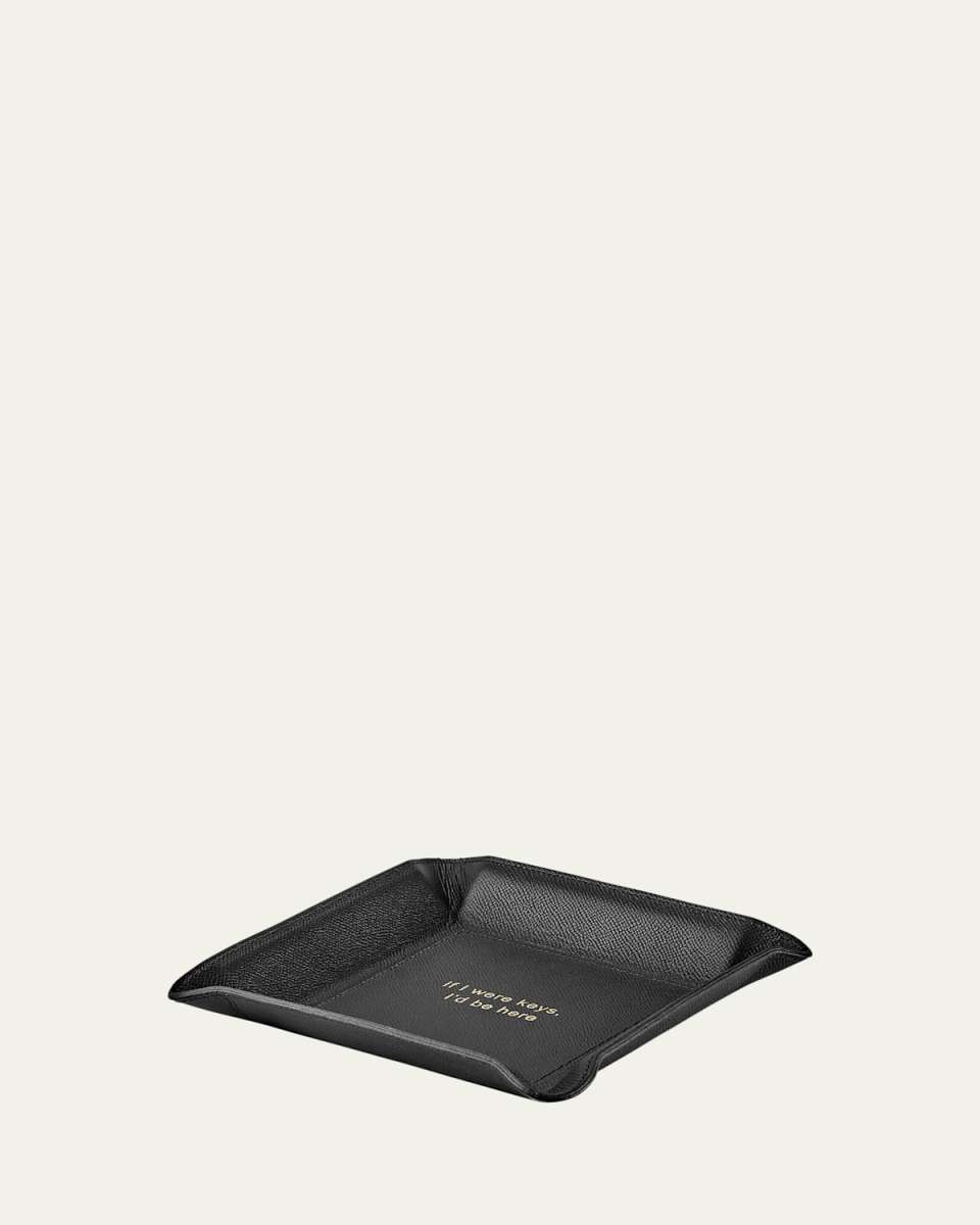 "If I Were Keys, I'd Be Here" Leather Valet Tray
